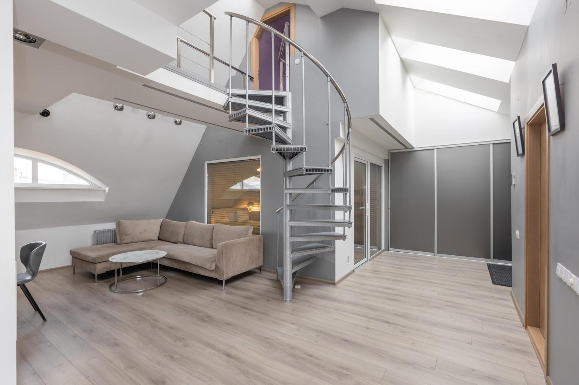 Penthouse Apartment With Terrace Riga Bagian luar foto